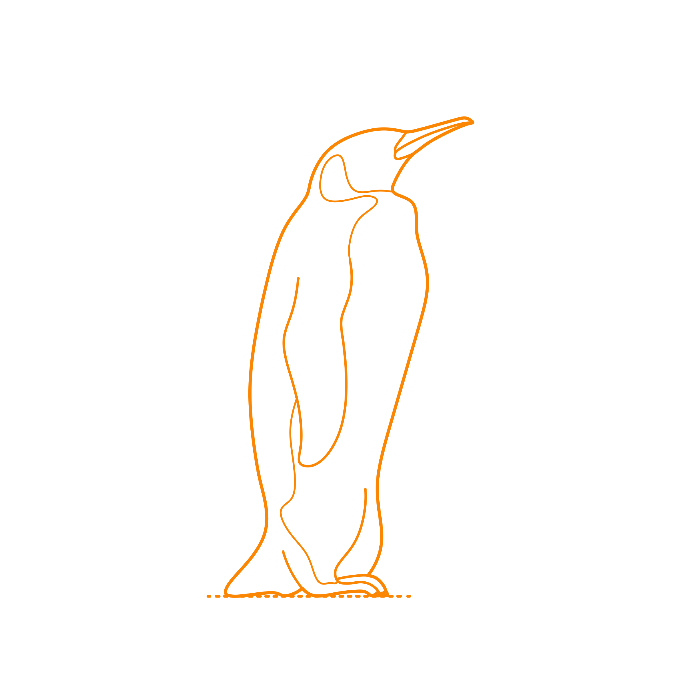 Animals Penguins King Penguin Sketch Style Svg Vector Free Vectors